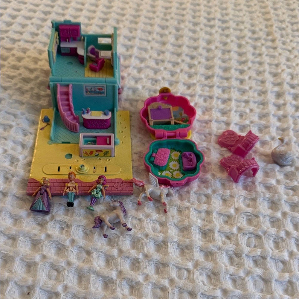 Colorful Dollhouse Playset with Accessories